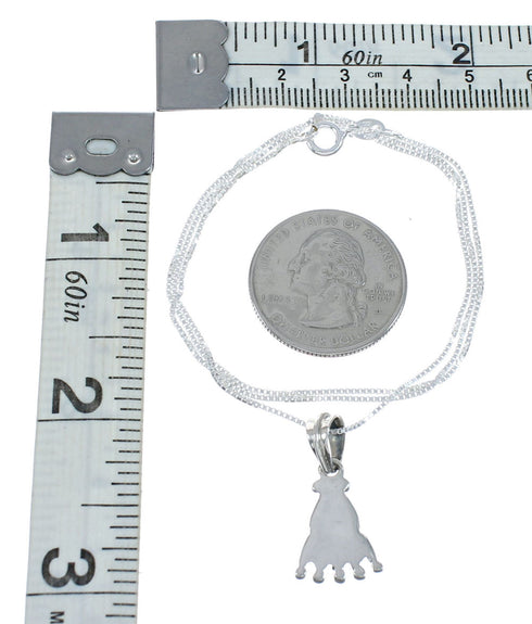 Southwest Needlepoint Magenta Turquoise Sterling Silver Box Chain Necklace Set JX129101